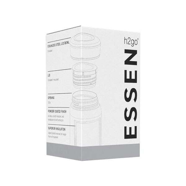 h2go Essen Stainless Steel Thermal Food Container, 16.9oz.