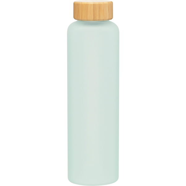 h2go Rincon Glass Bottle with Bamboo Lid, 18oz.