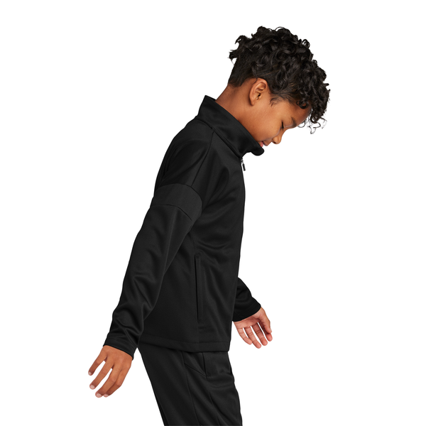 Sport-Tek® Travel Recycled Polyester Double Knit Full-Zip Youth Jacket