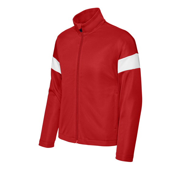 Sport-Tek® Travel Recycled Polyester Double Knit Full-Zip Youth Jacket