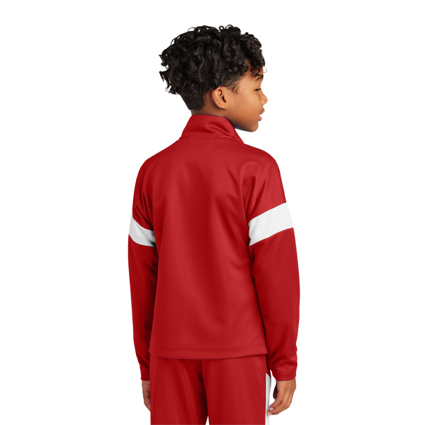 Sport-Tek® Travel Recycled Polyester Double Knit Full-Zip Youth Jacket