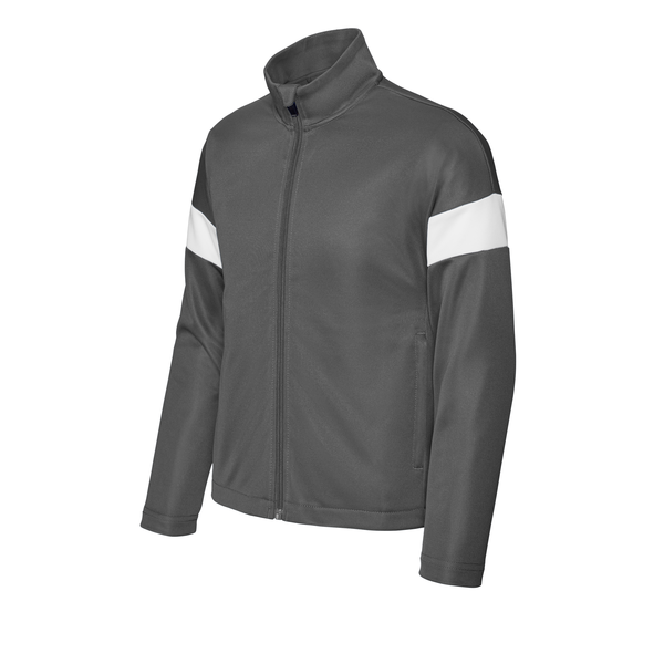 Sport-Tek® Travel Recycled Polyester Double Knit Full-Zip Youth Jacket