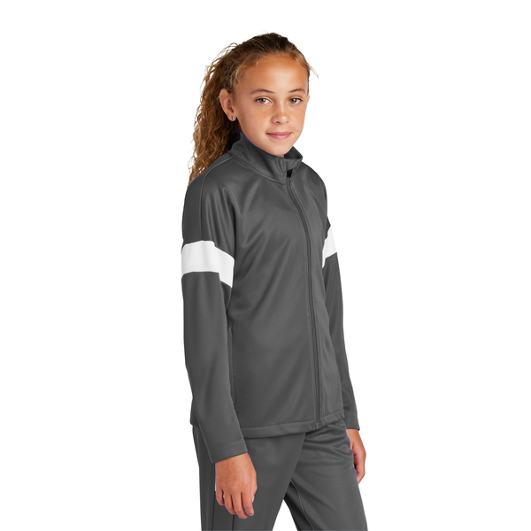 Sport-Tek® Travel Recycled Polyester Double Knit Full-Zip Youth Jacket