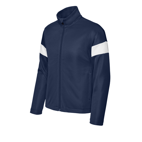 Sport-Tek® Travel Recycled Polyester Double Knit Full-Zip Youth Jacket