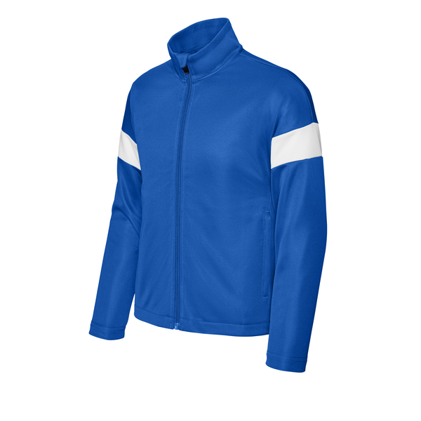 Sport-Tek® Travel Recycled Polyester Double Knit Full-Zip Youth Jacket