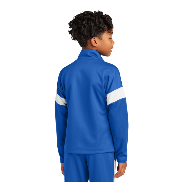 Sport-Tek® Travel Recycled Polyester Double Knit Full-Zip Youth Jacket