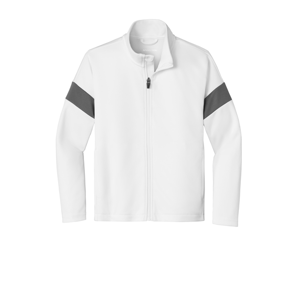 Sport-Tek® Travel Recycled Polyester Double Knit Full-Zip Youth Jacket