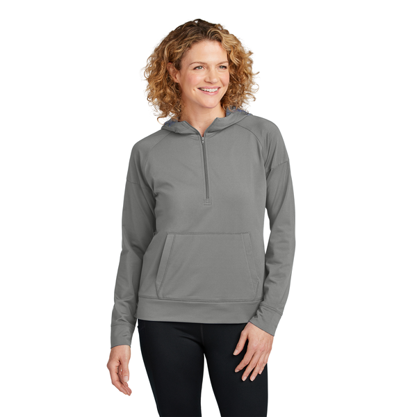 Sport-Tek® Sport-Wick® Stretch Poly/Spandex 1/2-Zip Ladies' Hoodie