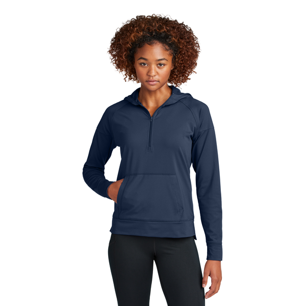 Sport-Tek® Sport-Wick® Stretch Poly/Spandex 1/2-Zip Ladies' Hoodie