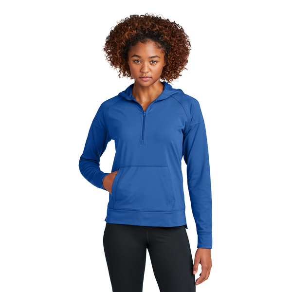 Sport-Tek® Sport-Wick® Stretch Poly/Spandex 1/2-Zip Ladies' Hoodie