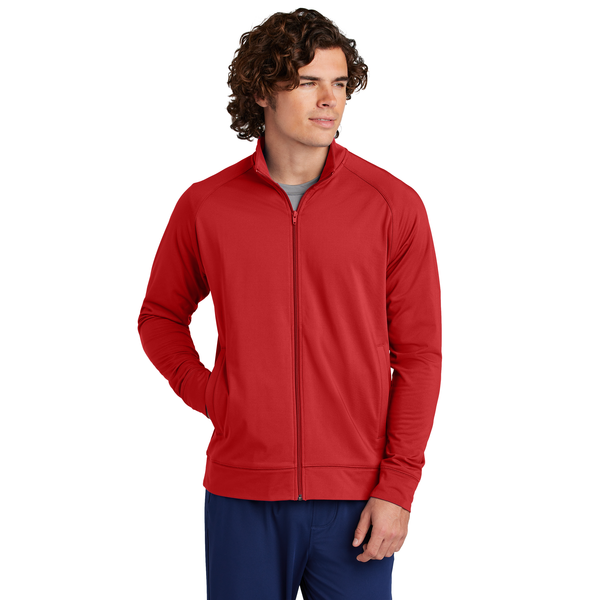 Sport-Tek® Sport-Wick® Stretch Full-Zip Poly/Spandex Cadet Men's Jacket