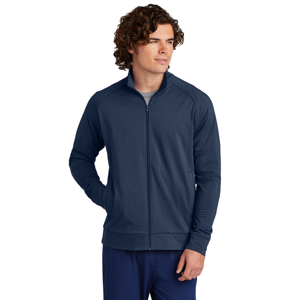 Sport-Tek® Sport-Wick® Stretch Full-Zip Poly/Spandex Cadet Men's Jacket