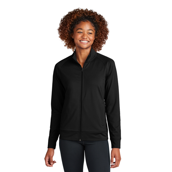 Sport-Tek® Sport-Wick® Stretch Full-Zip Poly/Spandex Cadet Ladies' Jacket