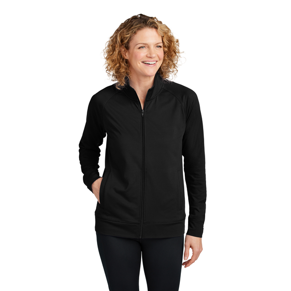 Sport-Tek® Sport-Wick® Stretch Full-Zip Poly/Spandex Cadet Ladies' Jacket