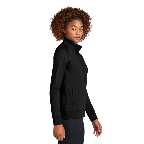 Sport-Tek® Sport-Wick® Stretch Full-Zip Poly/Spandex Cadet Ladies' Jacket