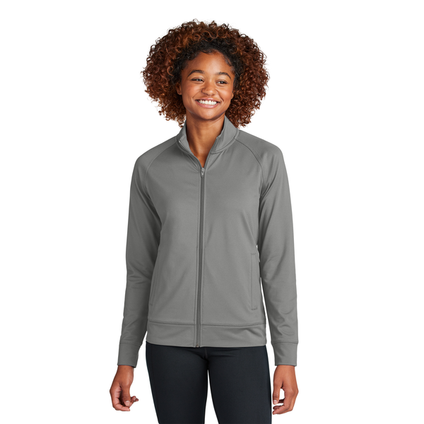 Sport-Tek® Sport-Wick® Stretch Full-Zip Poly/Spandex Cadet Ladies' Jacket