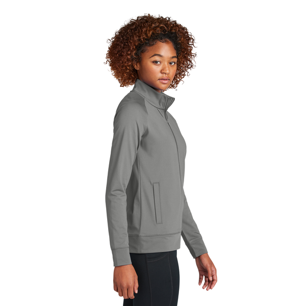 Sport-Tek® Sport-Wick® Stretch Full-Zip Poly/Spandex Cadet Ladies' Jacket