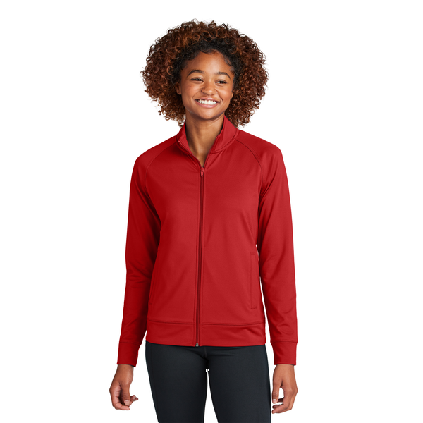 Sport-Tek® Sport-Wick® Stretch Full-Zip Poly/Spandex Cadet Ladies' Jacket