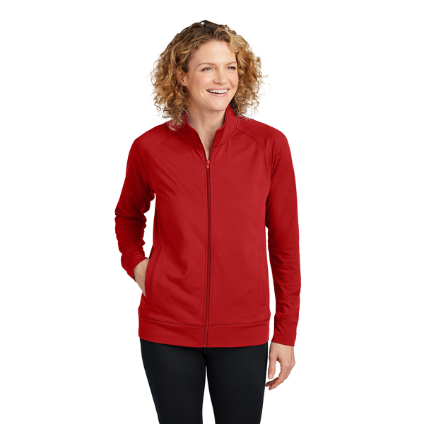 Sport-Tek® Sport-Wick® Stretch Full-Zip Poly/Spandex Cadet Ladies' Jacket