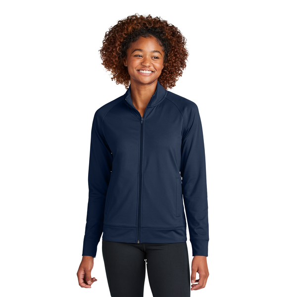 Sport-Tek® Sport-Wick® Stretch Full-Zip Poly/Spandex Cadet Ladies' Jacket