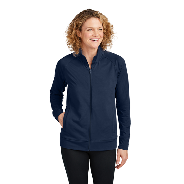 Sport-Tek® Sport-Wick® Stretch Full-Zip Poly/Spandex Cadet Ladies' Jacket