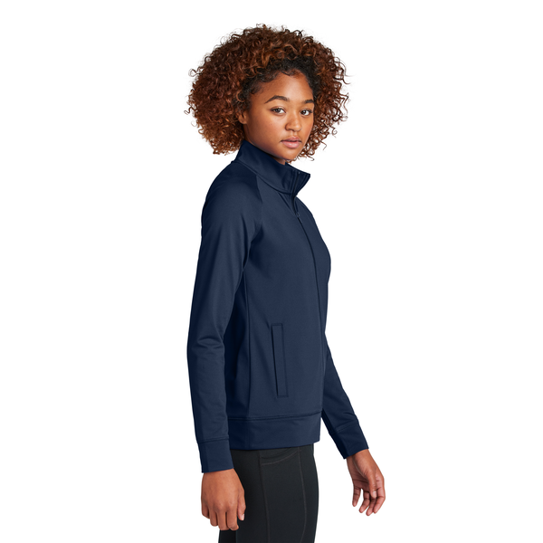 Sport-Tek® Sport-Wick® Stretch Full-Zip Poly/Spandex Cadet Ladies' Jacket