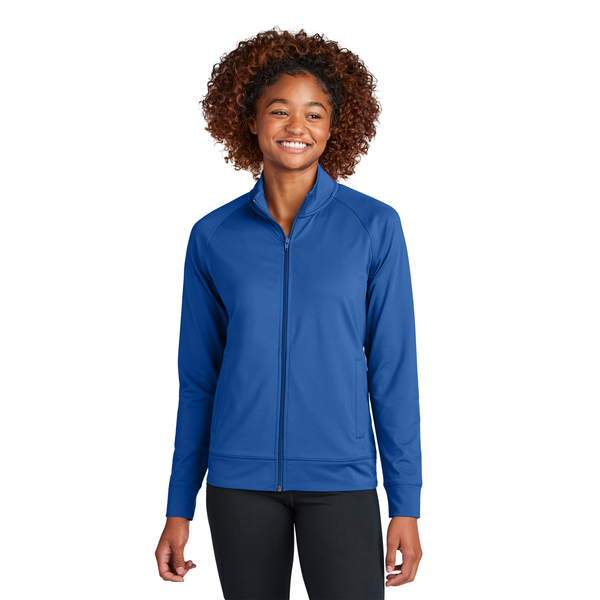 Sport-Tek® Sport-Wick® Stretch Full-Zip Poly/Spandex Cadet Ladies' Jacket