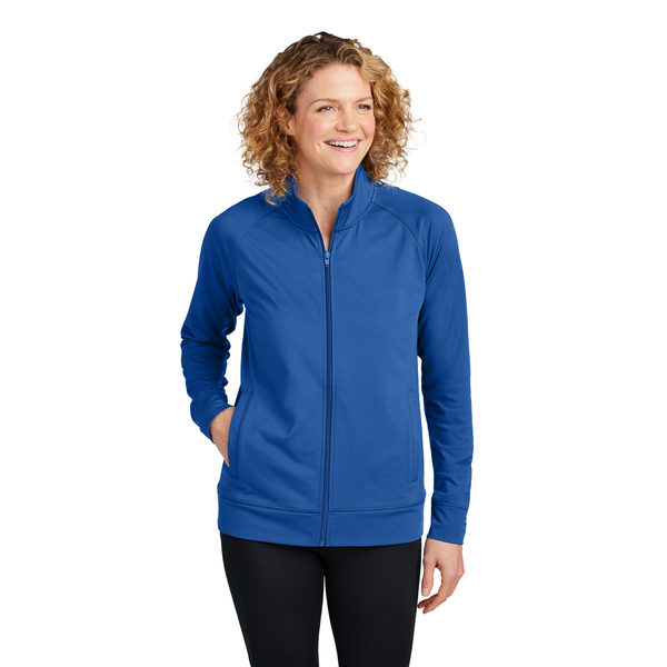 Sport-Tek® Sport-Wick® Stretch Full-Zip Poly/Spandex Cadet Ladies' Jacket