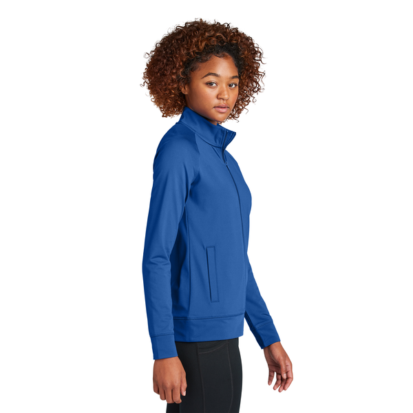 Sport-Tek® Sport-Wick® Stretch Full-Zip Poly/Spandex Cadet Ladies' Jacket