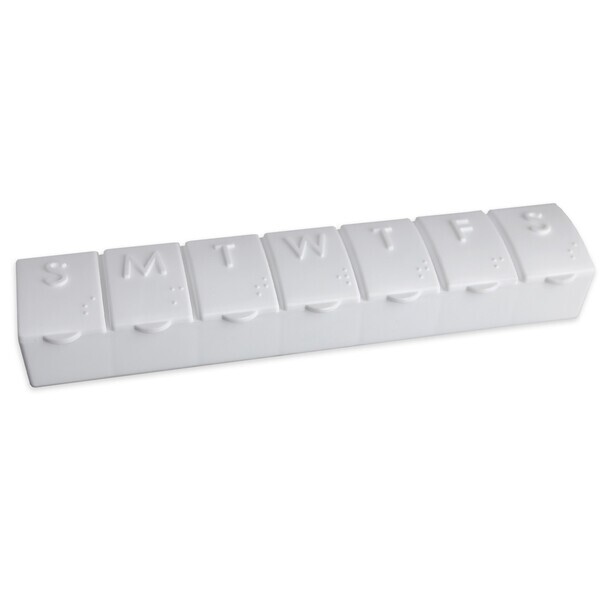 Jumbo 7 Day Pill Case with Raised Letters