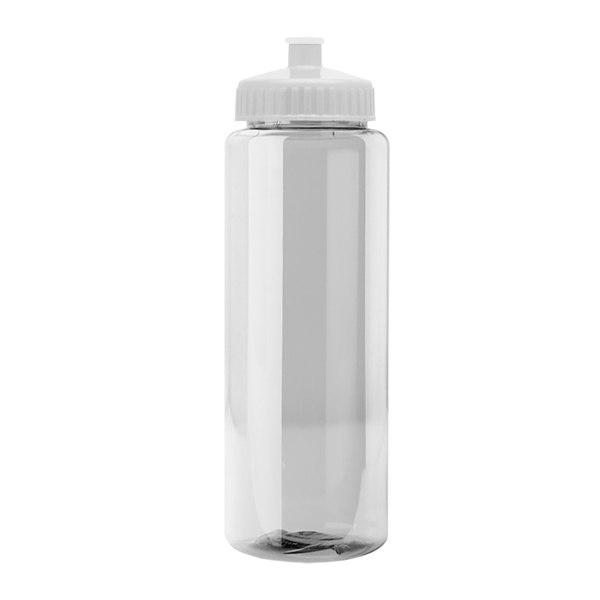 Guzzler Transparent Sport Bottle, 32oz. - Push/Pull Lid