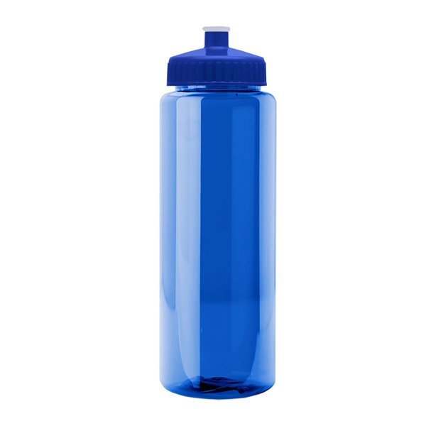 Guzzler Transparent Sport Bottle, 32oz. - Push/Pull Lid