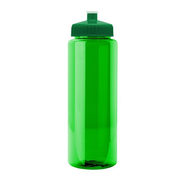 Guzzler Transparent Sport Bottle, 32oz. - Push/Pull Lid