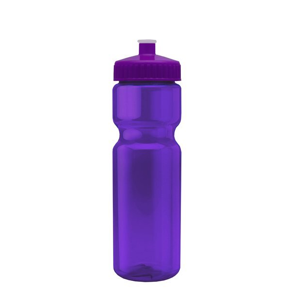 Transparent Sports Bottle, 28oz. - Push/Pull Lid