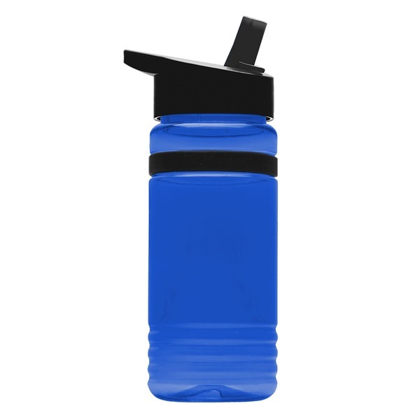 UpCycle rPET Bottle w/ Flip Straw Lid & Grip Band, 20oz.