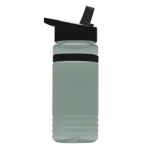 UpCycle rPET Bottle w/ Flip Straw Lid & Grip Band, 20oz.