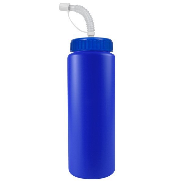 Squeeze Bottle, 32oz. - Flexible Straw Lid
