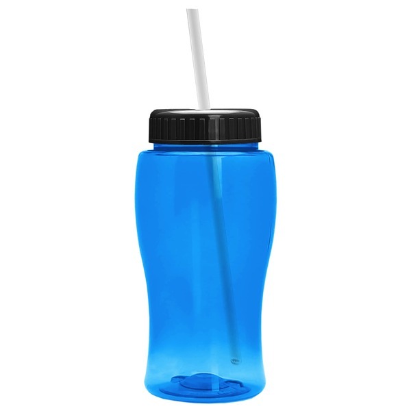 Mini Transparent Sports Bottle, 18oz. - Straw Lid
