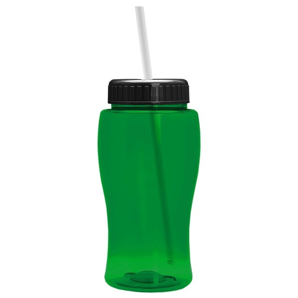 Mini Transparent Sports Bottle, 18oz. - Straw Lid