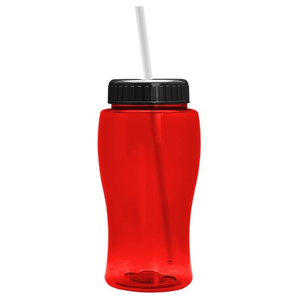 Mini Transparent Sports Bottle, 18oz. - Straw Lid