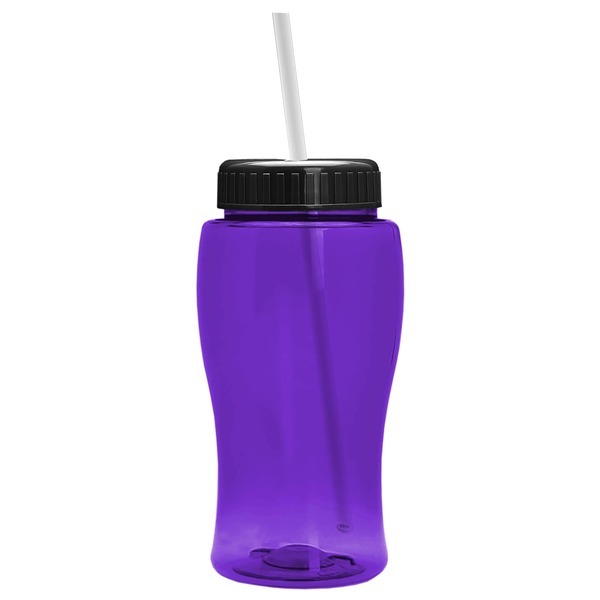 Mini Transparent Sports Bottle, 18oz. - Straw Lid