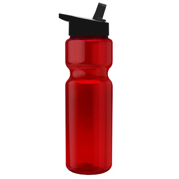 Transparent Sports Bottle, 28oz. - Flip Straw Lid