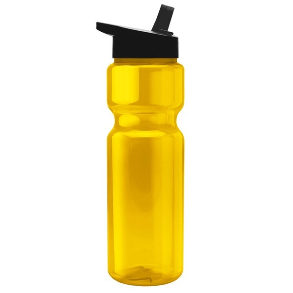 Transparent Sports Bottle, 28oz. - Flip Straw Lid