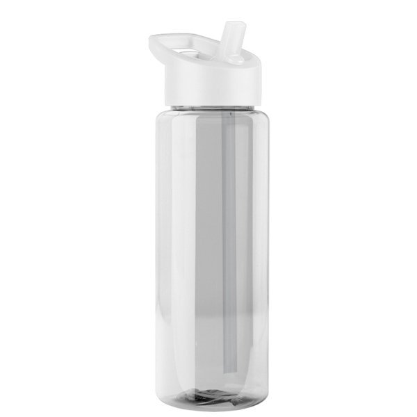 Guzzler Transparent Sport Bottle, 32oz. - Flip Straw Lid