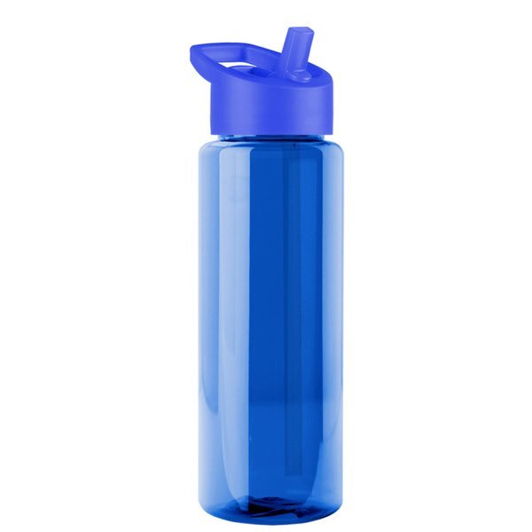 Guzzler Transparent Sport Bottle, 32oz. - Flip Straw Lid