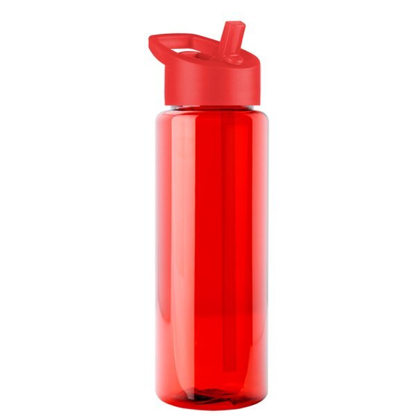 Guzzler Transparent Sport Bottle, 32oz. - Flip Straw Lid