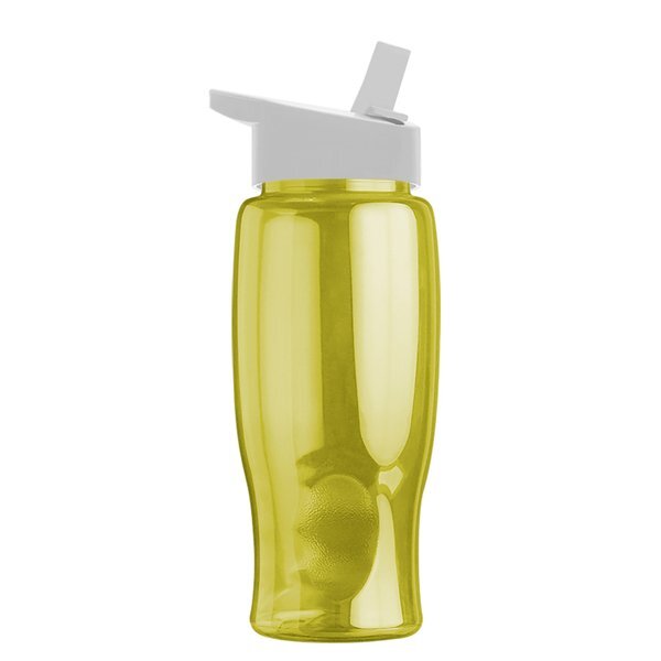 Transparent Grip Poly-Pure Sport Bottle, 27oz. - Flip Straw Lid