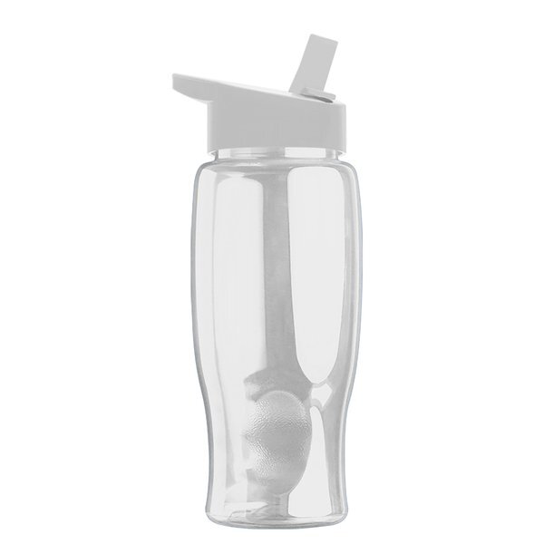 Transparent Grip Poly-Pure Sport Bottle, 27oz. - Flip Straw Lid