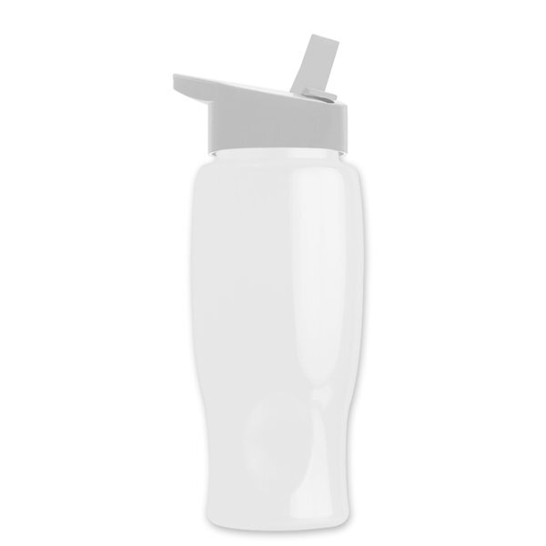 Transparent Grip Poly-Pure Sport Bottle, 27oz. - Flip Straw Lid