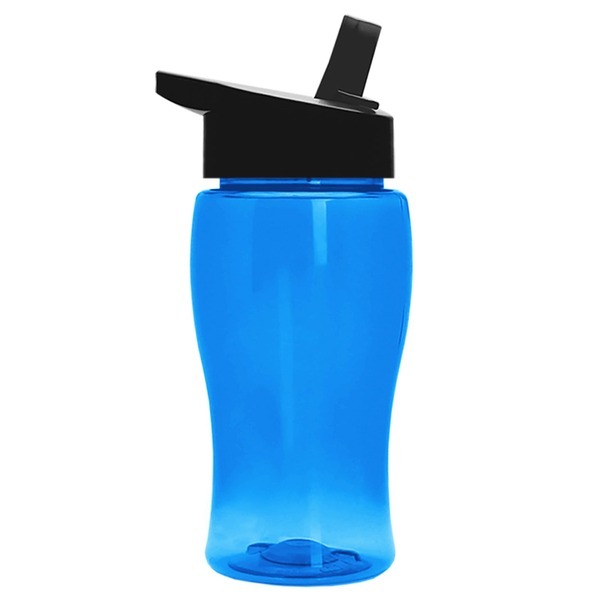 Mini Transparent Sports Bottle, 18oz. - Flip Straw Lid